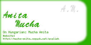 anita mucha business card